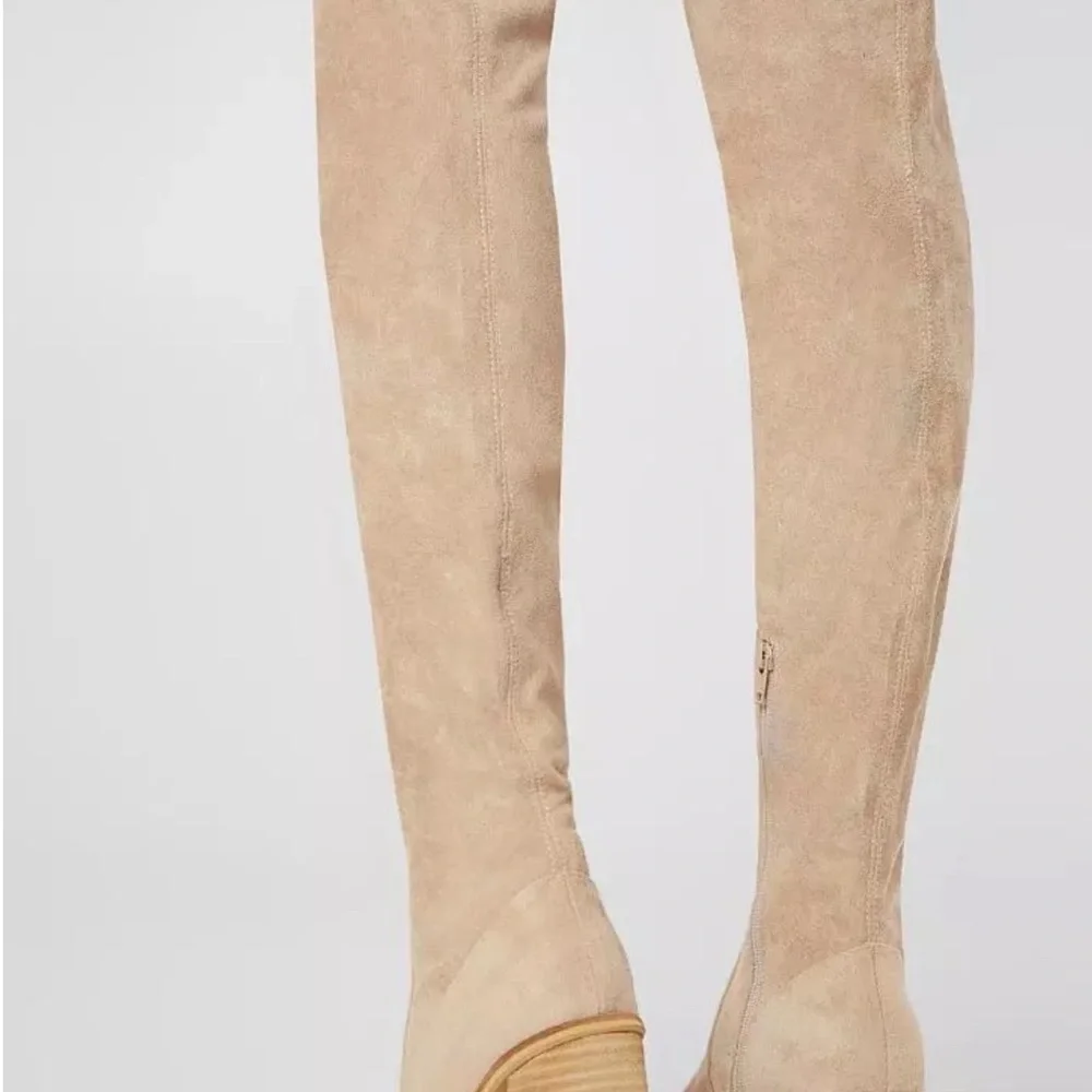 Chic Beige Over the Knee Boots